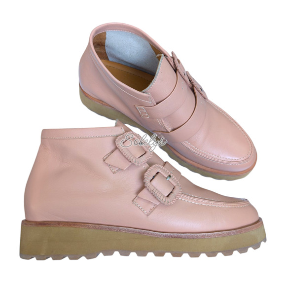 Beklina Desert Boot Nattsu Tan Leather Platform Bootie Size 6 Handmade in Peru - Picture 12 of 12